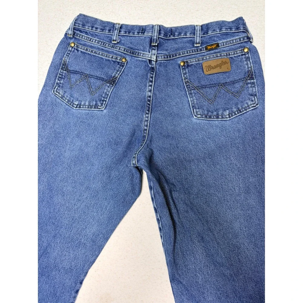 Wrangler George Strait Collection Mens Blue Straight Leg Jeans 35x32 103MGSHD